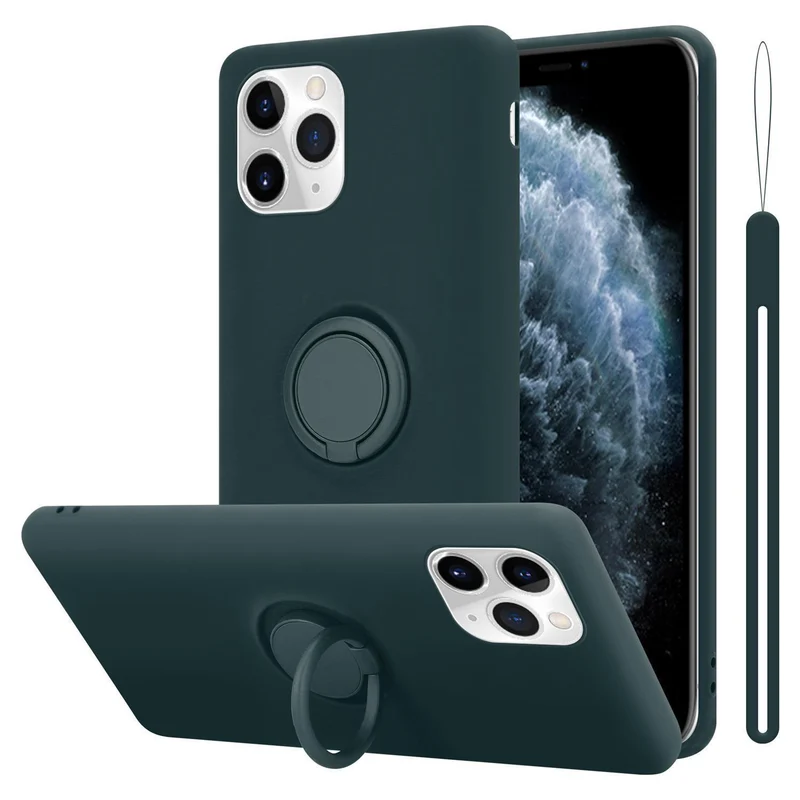 Cadorabo Hülle kompatibel mit Apple iPhone 11 PRO Schutzhülle aus flexiblem TPU Silikon mit Ring