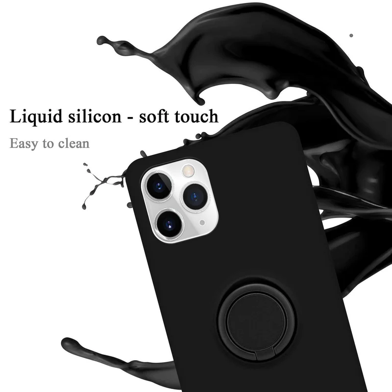 Cadorabo Hülle kompatibel mit Apple iPhone 11 PRO Schutzhülle aus flexiblem TPU Silikon mit Ring