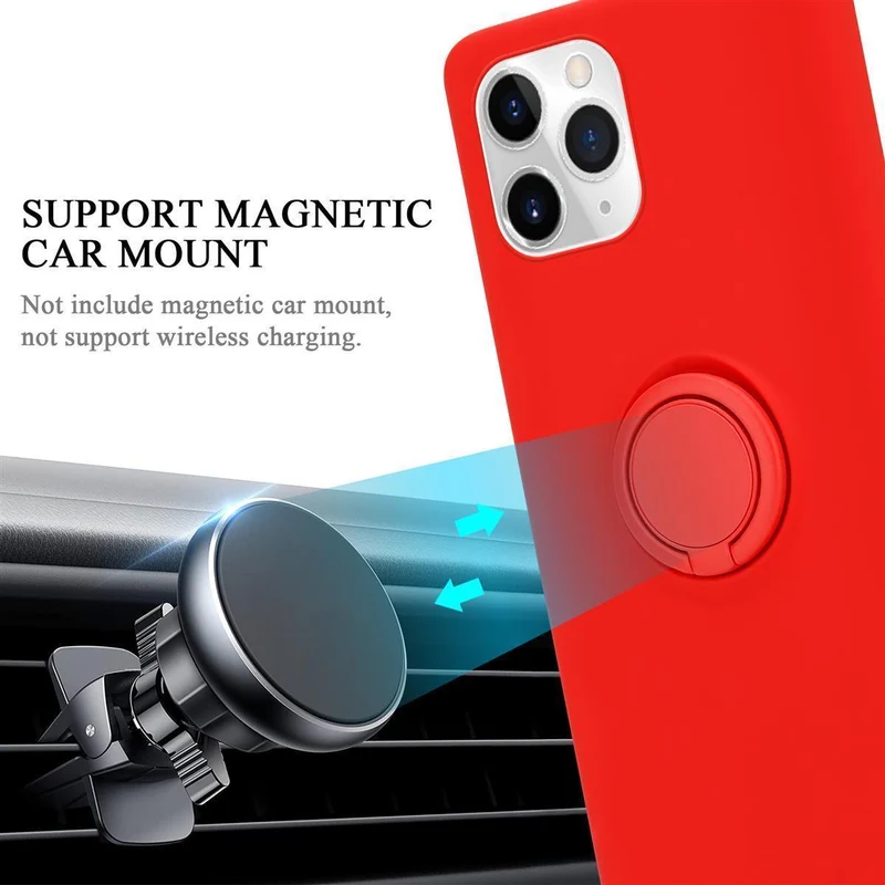 Cadorabo Hülle kompatibel mit Apple iPhone 11 PRO Schutzhülle aus flexiblem TPU Silikon mit Ring