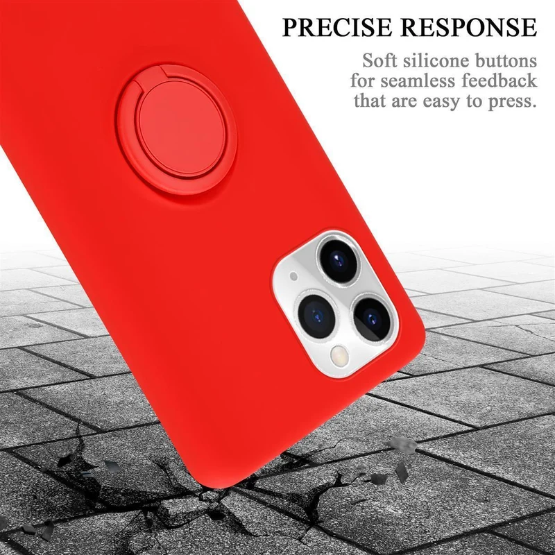 Cadorabo Hülle kompatibel mit Apple iPhone 11 PRO Schutzhülle aus flexiblem TPU Silikon mit Ring