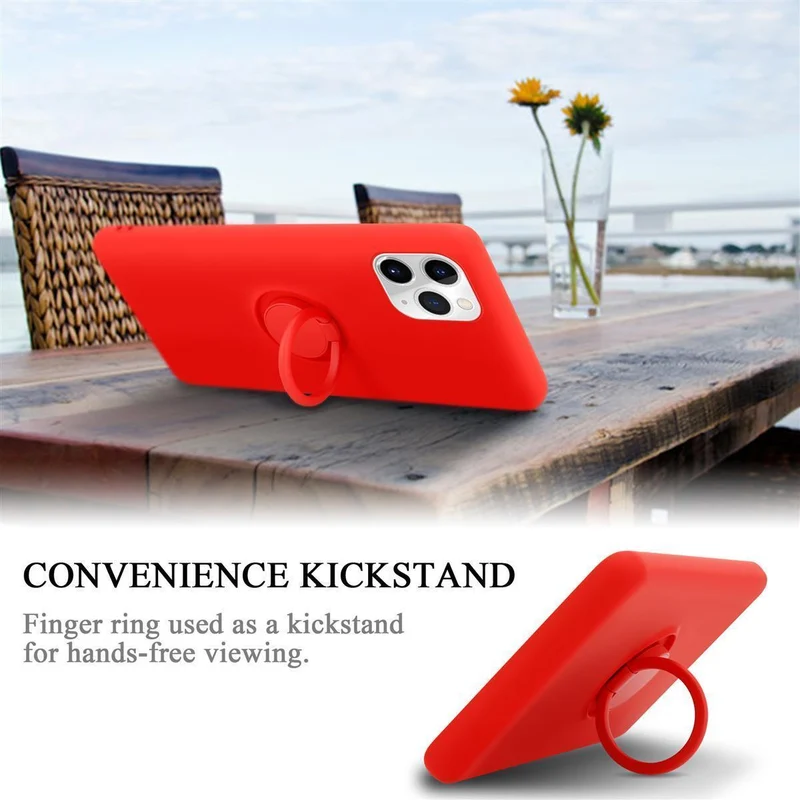 Cadorabo Hülle kompatibel mit Apple iPhone 11 PRO Schutzhülle aus flexiblem TPU Silikon mit Ring