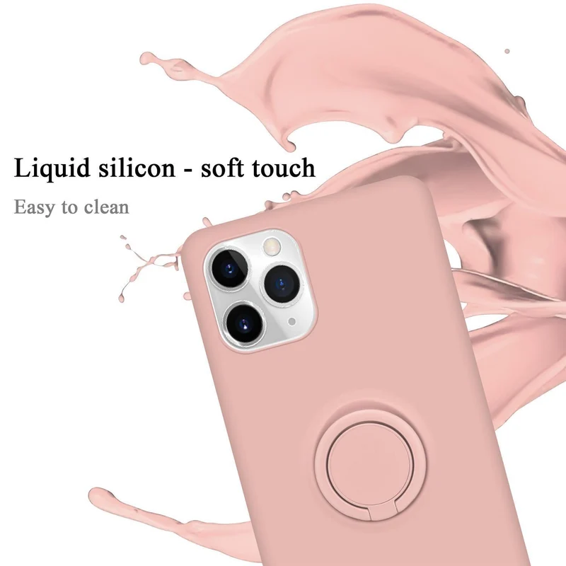 Cadorabo Hülle kompatibel mit Apple iPhone 11 PRO Schutzhülle aus flexiblem TPU Silikon mit Ring