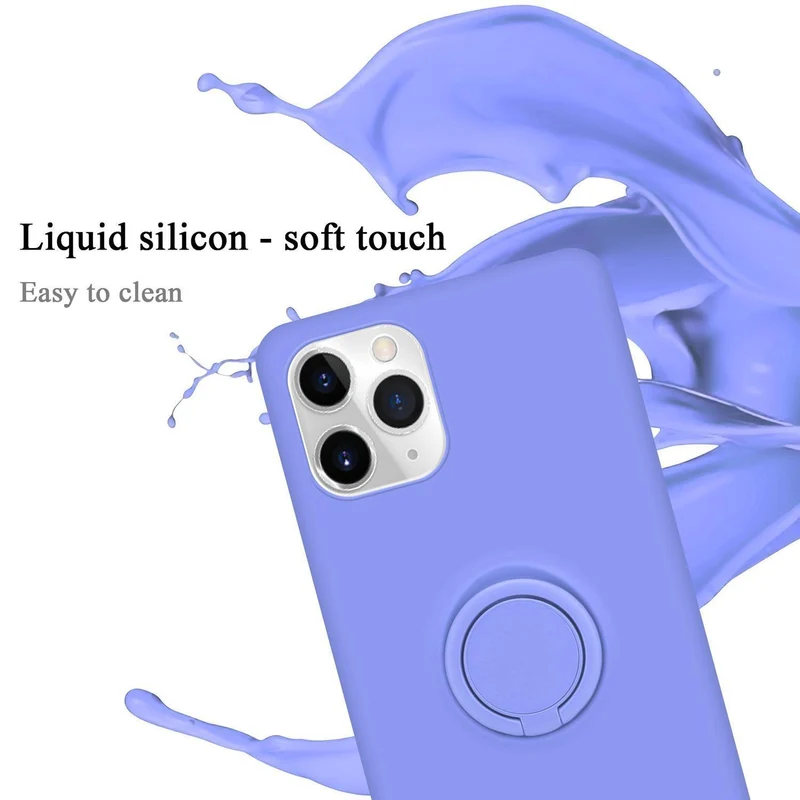 Cadorabo Hülle kompatibel mit Apple iPhone 11 PRO Schutzhülle aus flexiblem TPU Silikon mit Ring