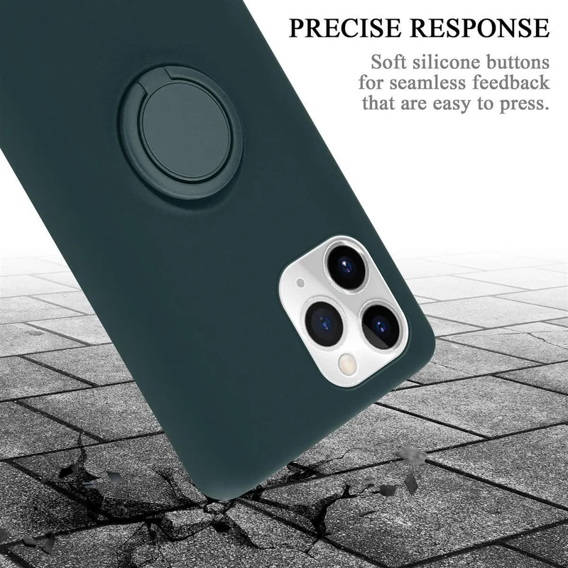 Cadorabo Hülle kompatibel mit Apple iPhone 11 PRO Schutzhülle aus flexiblem TPU Silikon mit Ring