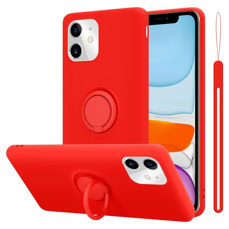 Cadorabo Hülle kompatibel mit Apple iPhone 11 Schutzhülle aus flexiblem TPU Silikon mit Ring