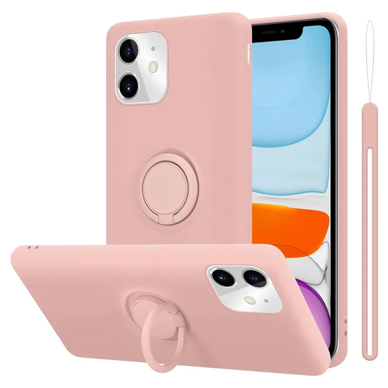 Cadorabo Hülle kompatibel mit Apple iPhone 11 Schutzhülle aus flexiblem TPU Silikon mit Ring