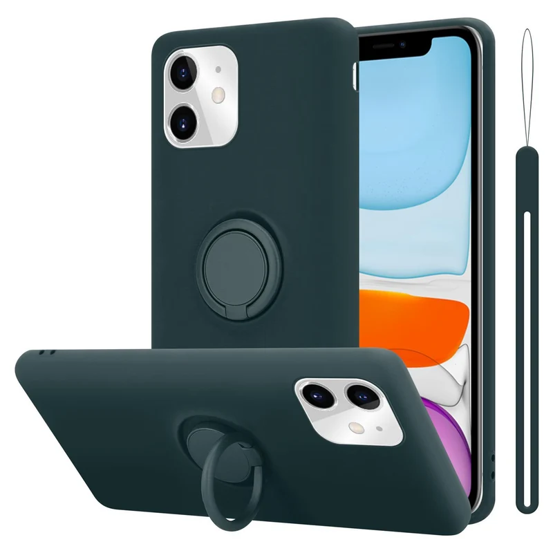 Cadorabo Hülle kompatibel mit Apple iPhone 11 Schutzhülle aus flexiblem TPU Silikon mit Ring