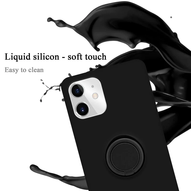 Cadorabo Hülle kompatibel mit Apple iPhone 11 Schutzhülle aus flexiblem TPU Silikon mit Ring
