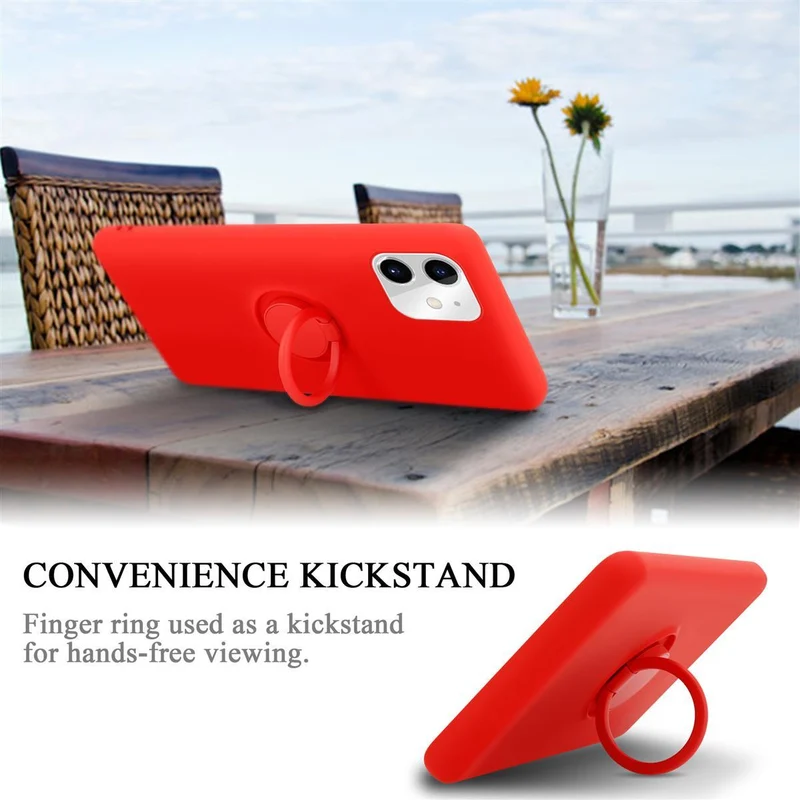 Cadorabo Hülle kompatibel mit Apple iPhone 11 Schutzhülle aus flexiblem TPU Silikon mit Ring