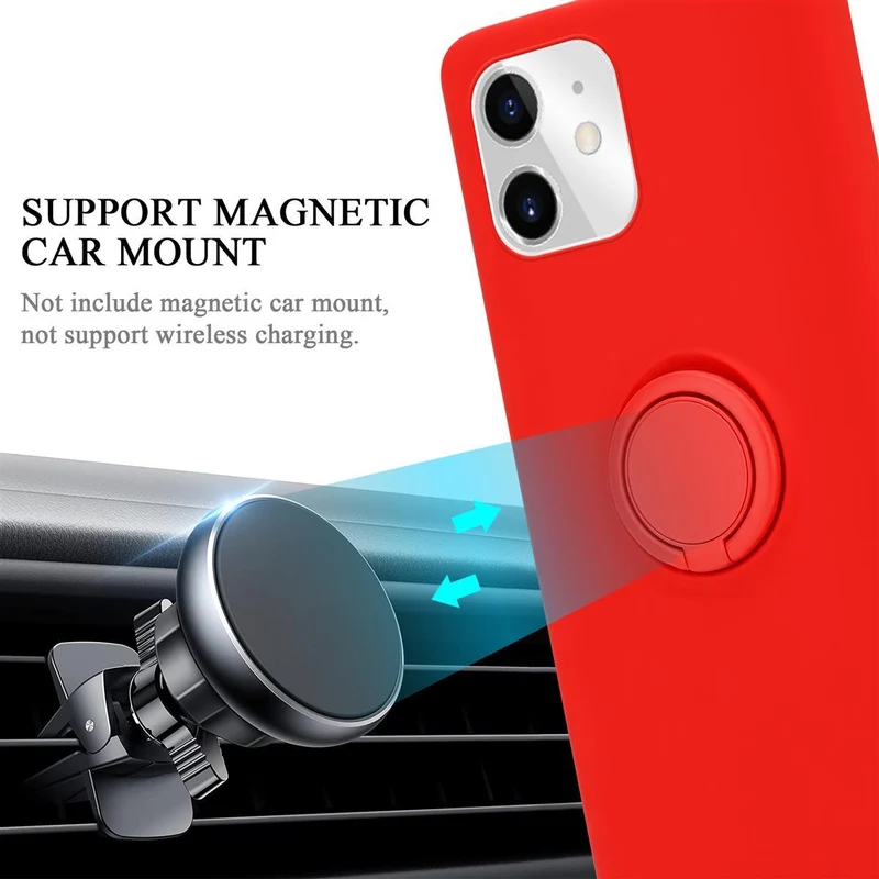 Cadorabo Hülle kompatibel mit Apple iPhone 11 Schutzhülle aus flexiblem TPU Silikon mit Ring