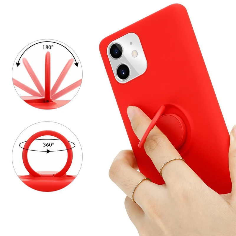 Cadorabo Hülle kompatibel mit Apple iPhone 11 Schutzhülle aus flexiblem TPU Silikon mit Ring