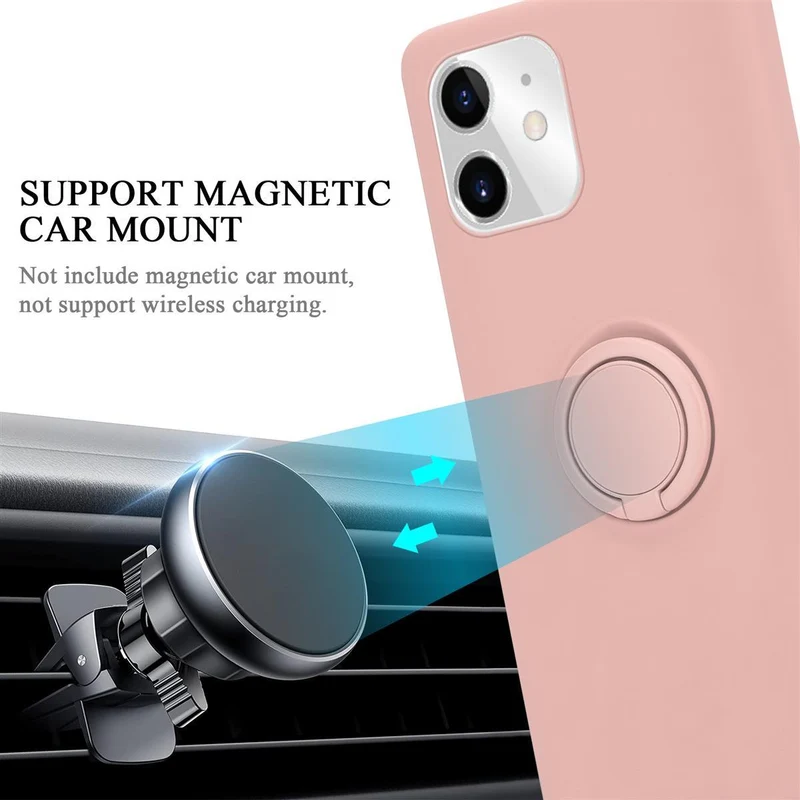 Cadorabo Hülle kompatibel mit Apple iPhone 11 Schutzhülle aus flexiblem TPU Silikon mit Ring