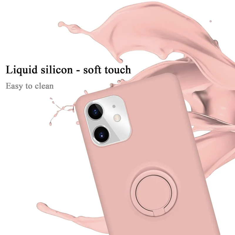 Cadorabo Hülle kompatibel mit Apple iPhone 11 Schutzhülle aus flexiblem TPU Silikon mit Ring
