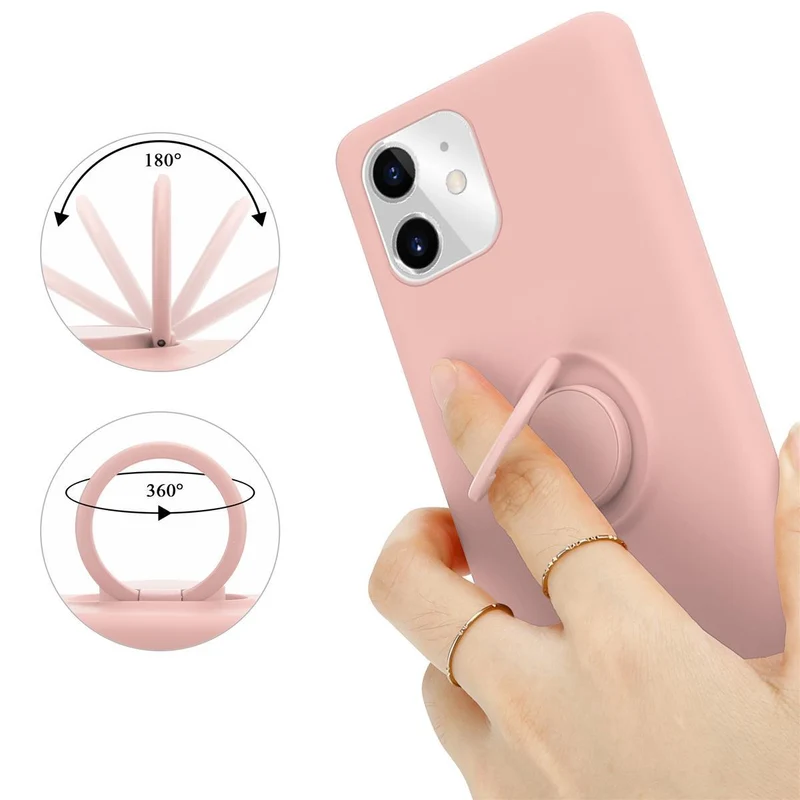 Cadorabo Hülle kompatibel mit Apple iPhone 11 Schutzhülle aus flexiblem TPU Silikon mit Ring