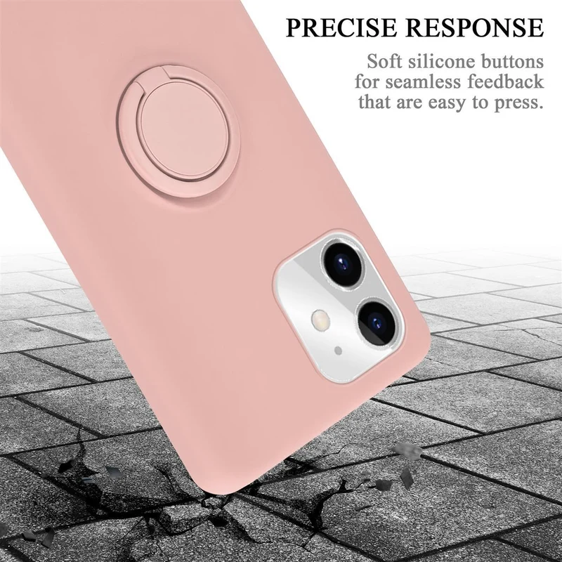 Cadorabo Hülle kompatibel mit Apple iPhone 11 Schutzhülle aus flexiblem TPU Silikon mit Ring