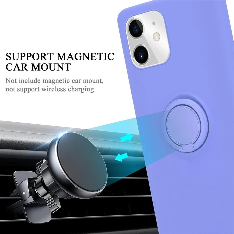 Cadorabo Hülle kompatibel mit Apple iPhone 11 Schutzhülle aus flexiblem TPU Silikon mit Ring