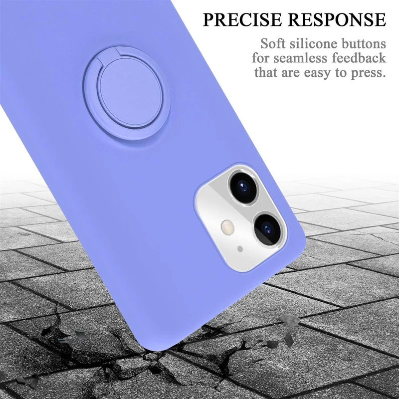 Cadorabo Hülle kompatibel mit Apple iPhone 11 Schutzhülle aus flexiblem TPU Silikon mit Ring