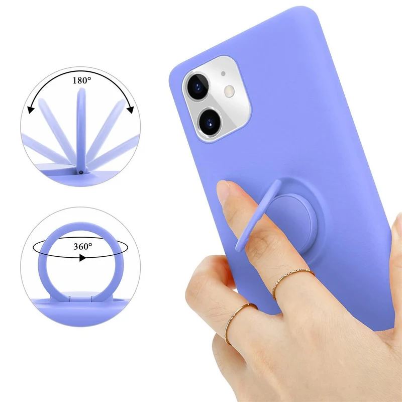 Cadorabo Hülle kompatibel mit Apple iPhone 11 Schutzhülle aus flexiblem TPU Silikon mit Ring