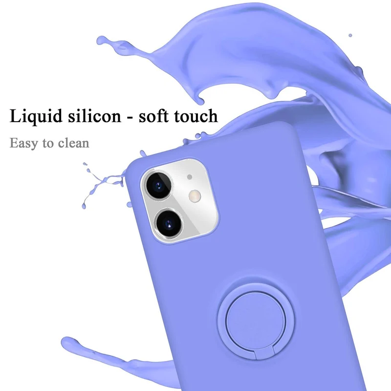 Cadorabo Hülle kompatibel mit Apple iPhone 11 Schutzhülle aus flexiblem TPU Silikon mit Ring