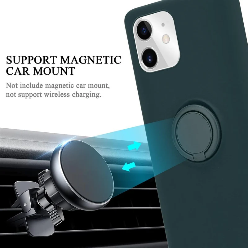Cadorabo Hülle kompatibel mit Apple iPhone 11 Schutzhülle aus flexiblem TPU Silikon mit Ring