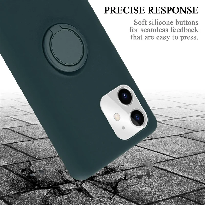 Cadorabo Hülle kompatibel mit Apple iPhone 11 Schutzhülle aus flexiblem TPU Silikon mit Ring