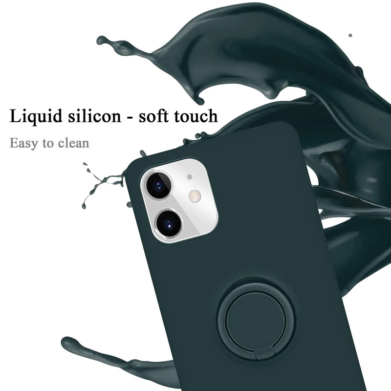 Cadorabo Hülle kompatibel mit Apple iPhone 11 Schutzhülle aus flexiblem TPU Silikon mit Ring