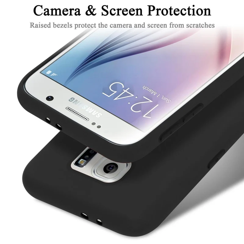 Cadorabo Hülle kompatibel mit Samsung Galaxy S6 Schutzhülle aus flexiblem TPU Silikon