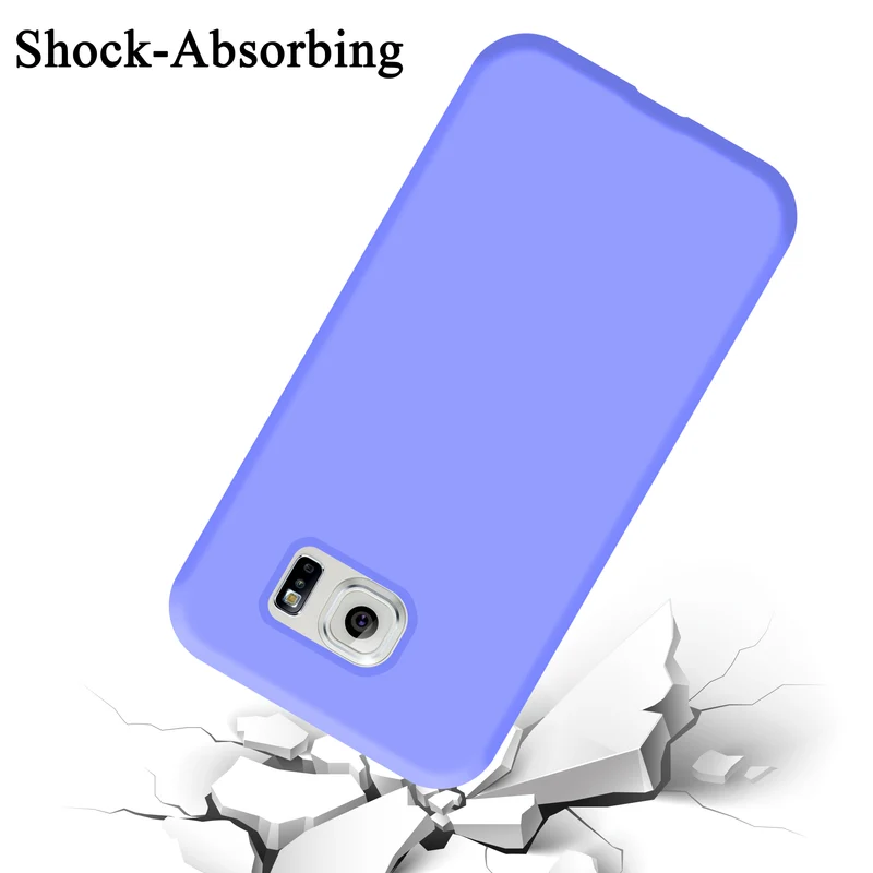 Cadorabo Hülle kompatibel mit Samsung Galaxy S6 Schutzhülle aus flexiblem TPU Silikon
