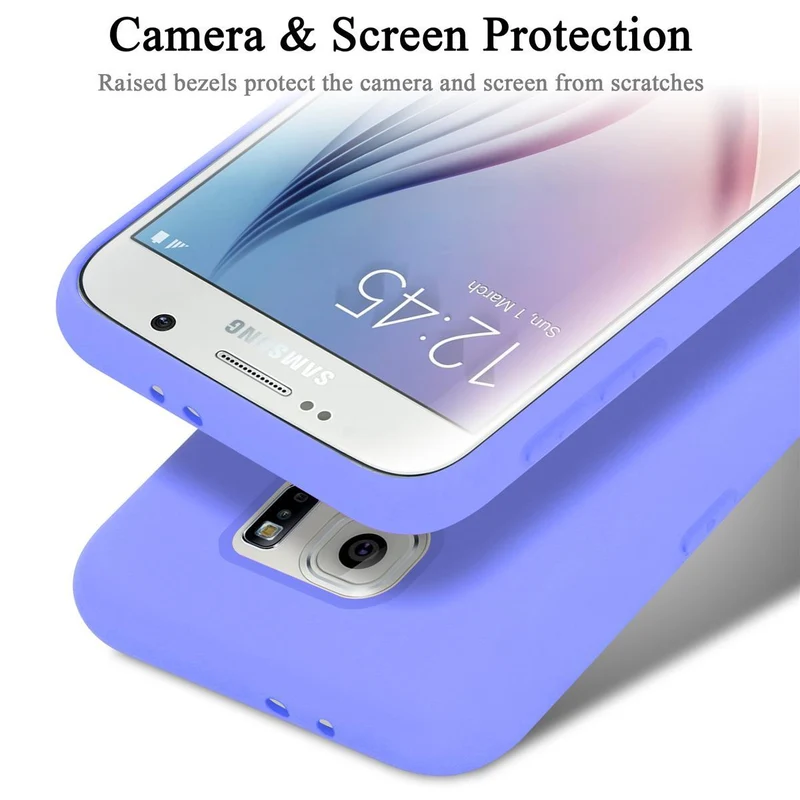 Cadorabo Hülle kompatibel mit Samsung Galaxy S6 Schutzhülle aus flexiblem TPU Silikon