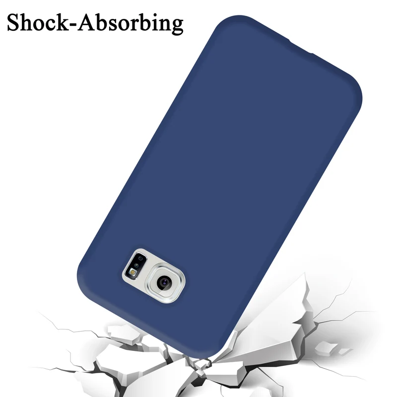 Cadorabo Hülle kompatibel mit Samsung Galaxy S6 Schutzhülle aus flexiblem TPU Silikon