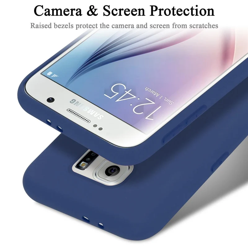Cadorabo Hülle kompatibel mit Samsung Galaxy S6 Schutzhülle aus flexiblem TPU Silikon