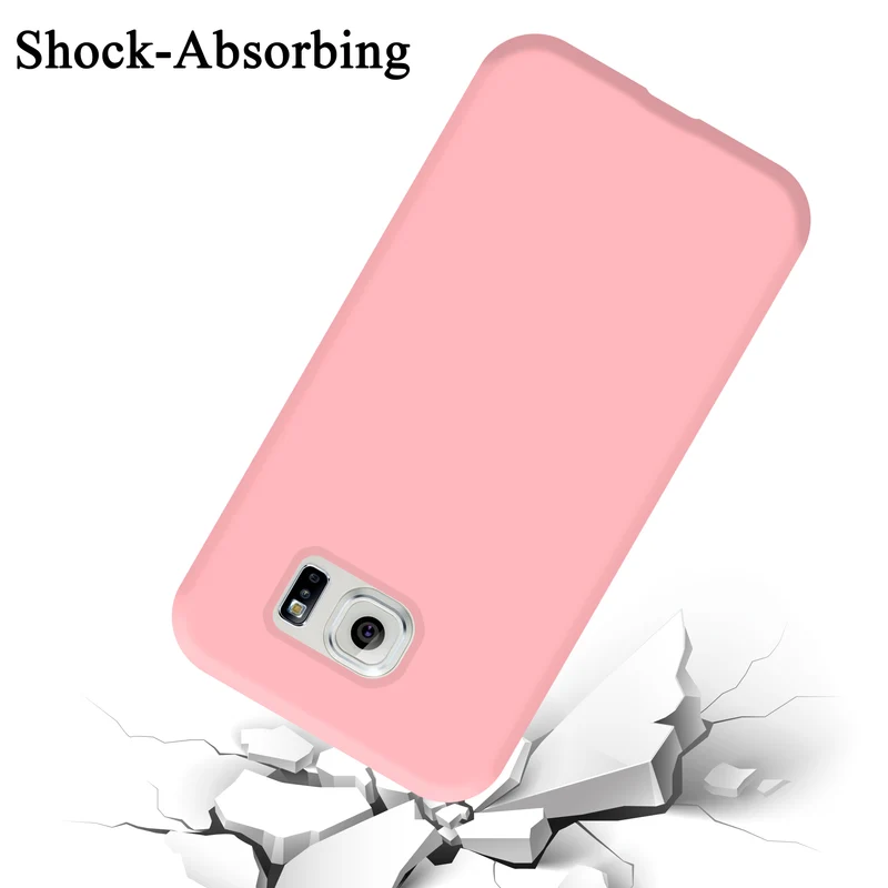 Cadorabo Hülle kompatibel mit Samsung Galaxy S6 Schutzhülle aus flexiblem TPU Silikon