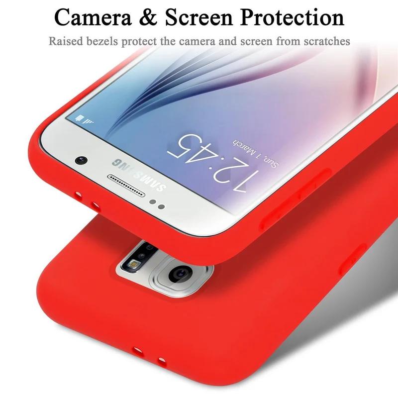 Cadorabo Hülle kompatibel mit Samsung Galaxy S6 Schutzhülle aus flexiblem TPU Silikon