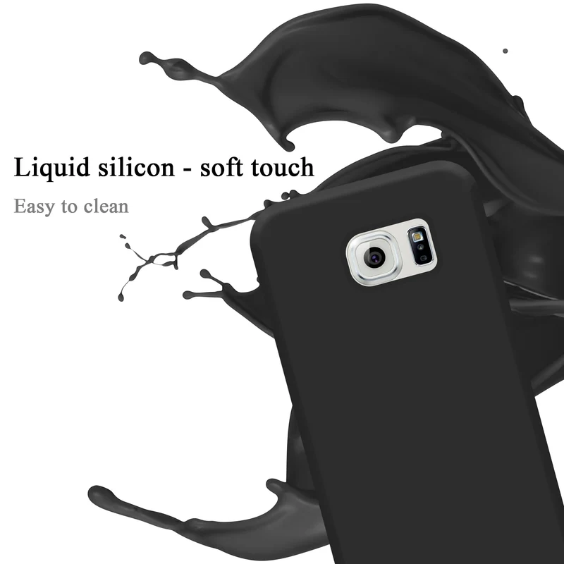 Cadorabo Hülle kompatibel mit Samsung Galaxy S6 EDGE Schutzhülle aus flexiblem TPU Silikon