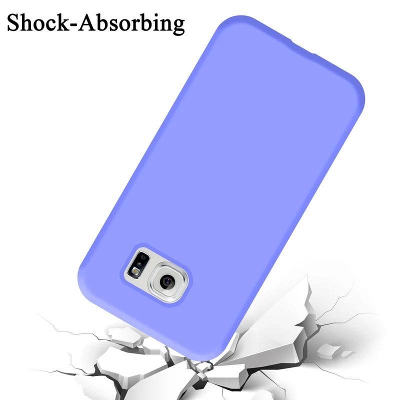 Cadorabo Hülle kompatibel mit Samsung Galaxy S6 EDGE Schutzhülle aus flexiblem TPU Silikon