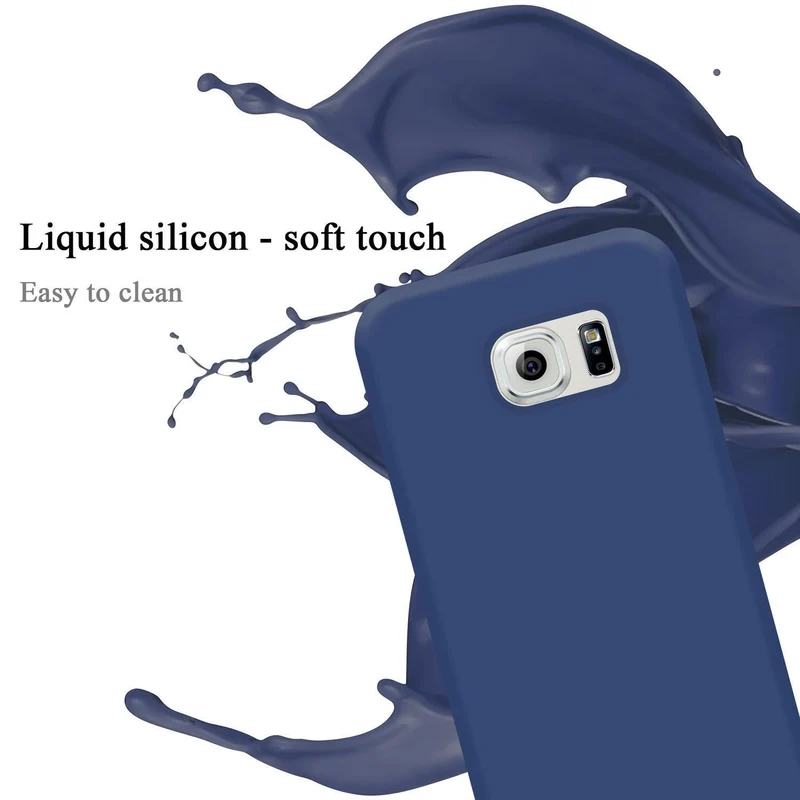 Cadorabo Hülle kompatibel mit Samsung Galaxy S6 EDGE Schutzhülle aus flexiblem TPU Silikon