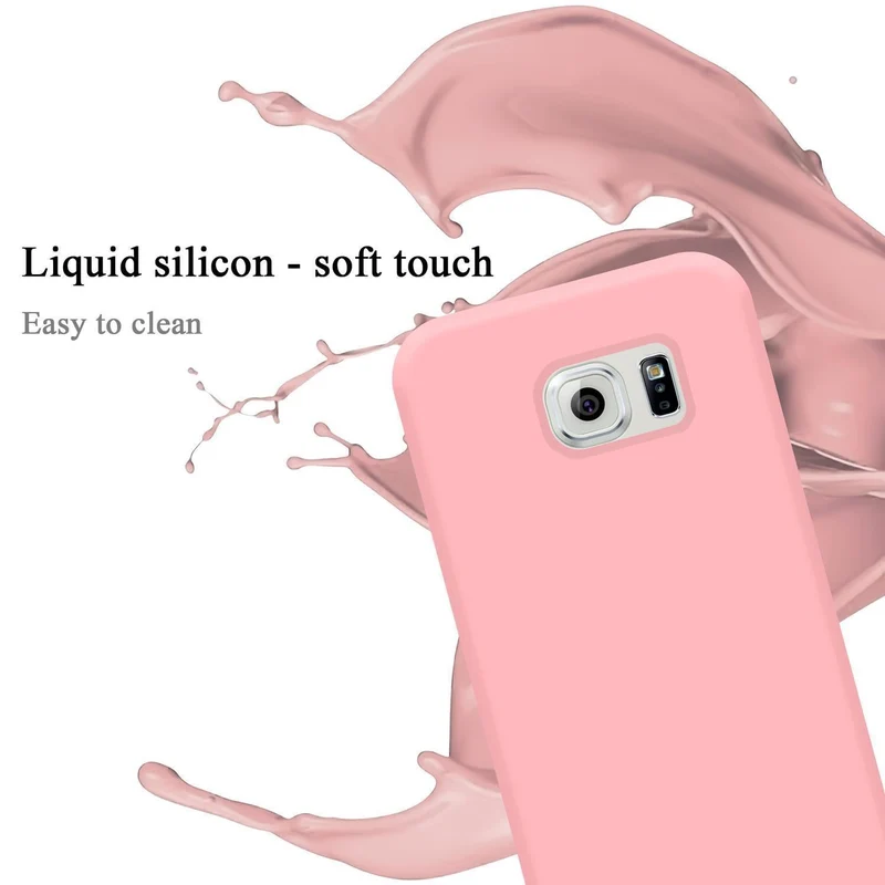 Cadorabo Hülle kompatibel mit Samsung Galaxy S6 EDGE Schutzhülle aus flexiblem TPU Silikon