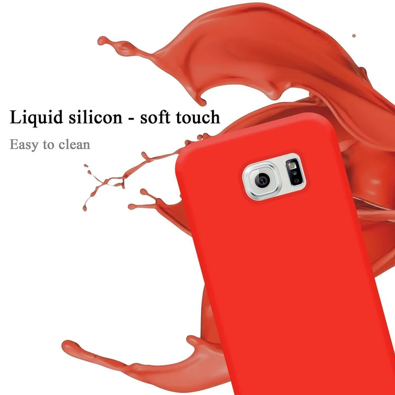 Cadorabo Hülle kompatibel mit Samsung Galaxy S6 EDGE Schutzhülle aus flexiblem TPU Silikon