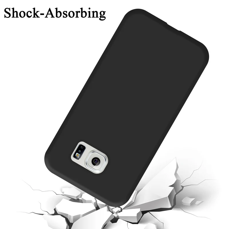 Cadorabo Hülle kompatibel mit Samsung Galaxy S6 EDGE PLUS Schutzhülle aus flexiblem TPU Silikon