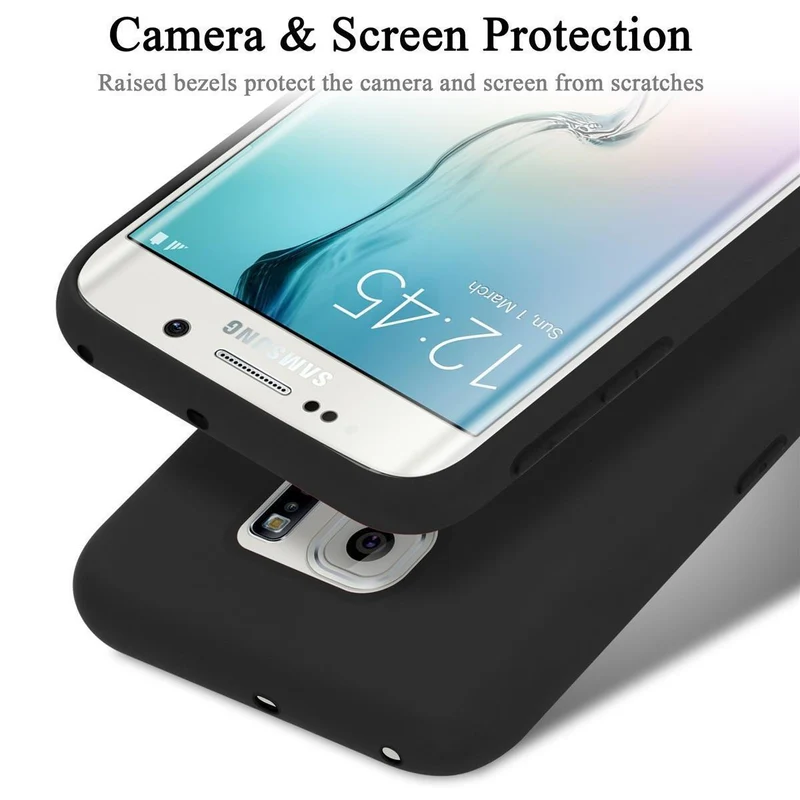 Cadorabo Hülle kompatibel mit Samsung Galaxy S6 EDGE PLUS Schutzhülle aus flexiblem TPU Silikon