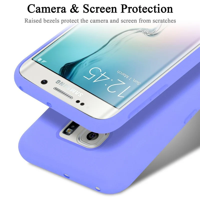 Cadorabo Hülle kompatibel mit Samsung Galaxy S6 EDGE PLUS Schutzhülle aus flexiblem TPU Silikon