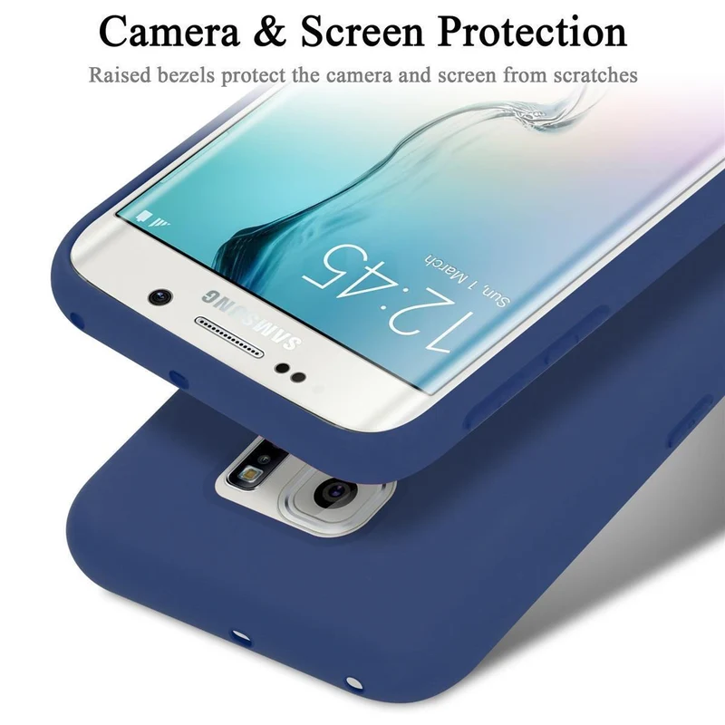 Cadorabo Hülle kompatibel mit Samsung Galaxy S6 EDGE PLUS Schutzhülle aus flexiblem TPU Silikon
