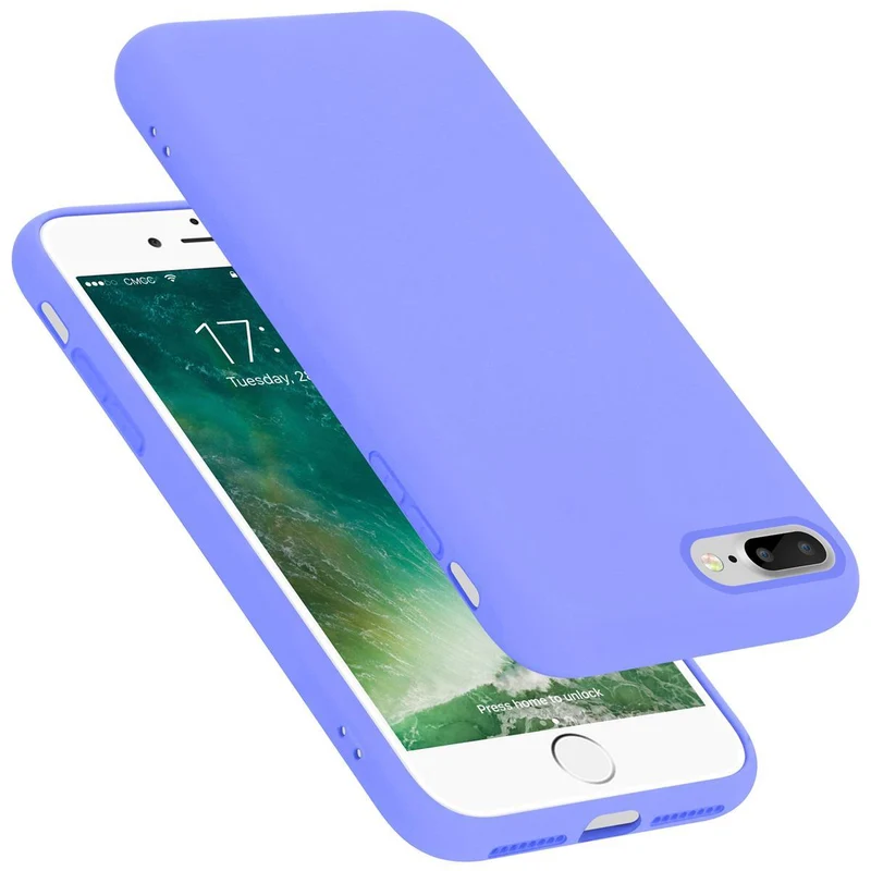 Cadorabo Hülle kompatibel mit Apple iPhone 7 PLUS / 7S PLUS / 8 PLUS Schutzhülle aus flexiblem TPU Silikon