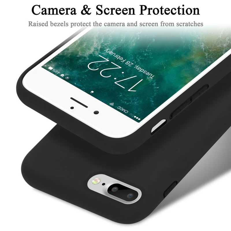 Cadorabo Hülle kompatibel mit Apple iPhone 7 PLUS / 7S PLUS / 8 PLUS Schutzhülle aus flexiblem TPU Silikon