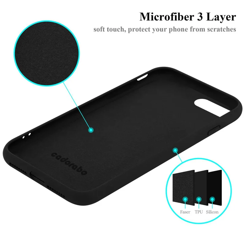 Cadorabo Hülle kompatibel mit Apple iPhone 7 PLUS / 7S PLUS / 8 PLUS Schutzhülle aus flexiblem TPU Silikon
