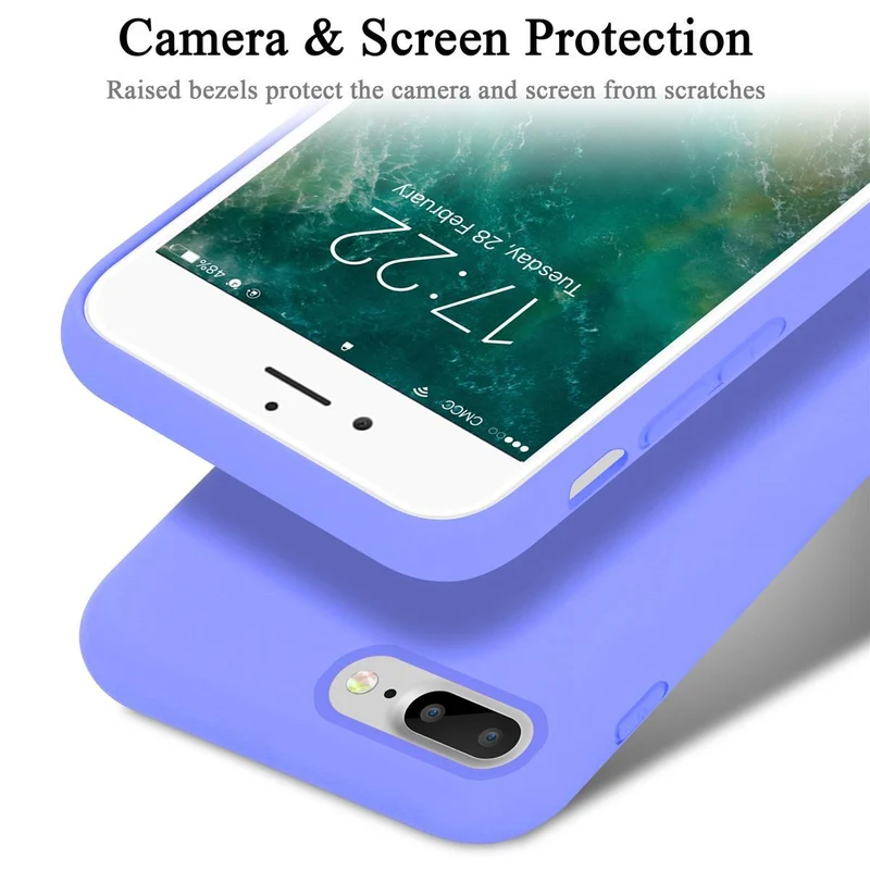 Cadorabo Hülle kompatibel mit Apple iPhone 7 PLUS / 7S PLUS / 8 PLUS Schutzhülle aus flexiblem TPU Silikon
