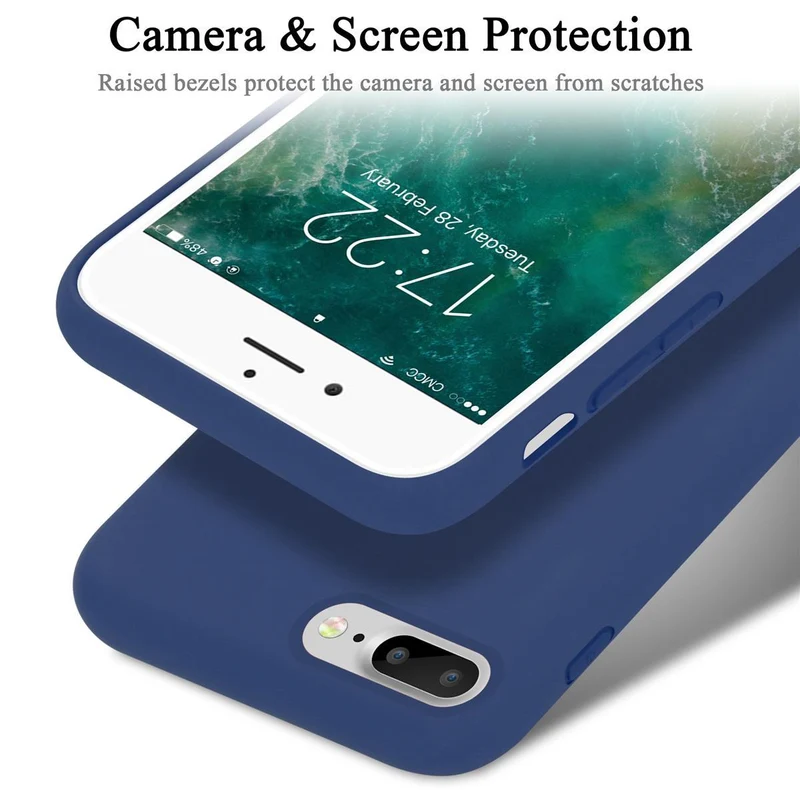 Cadorabo Hülle kompatibel mit Apple iPhone 7 PLUS / 7S PLUS / 8 PLUS Schutzhülle aus flexiblem TPU Silikon