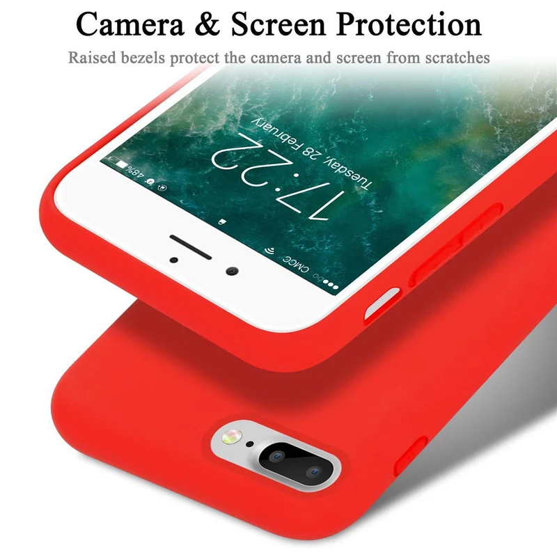 Cadorabo Hülle kompatibel mit Apple iPhone 7 PLUS / 7S PLUS / 8 PLUS Schutzhülle aus flexiblem TPU Silikon
