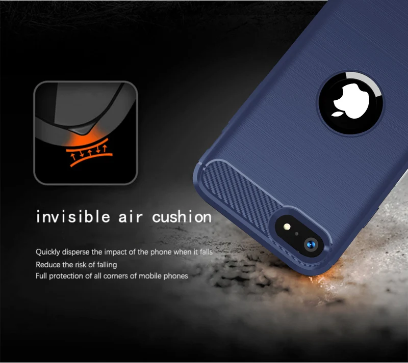 Cadorabo Hülle für Apple iPhone SE 2020 Schutzhülle aus flexiblem TPU Silikon in Edelstahl-Karbonfaser Optik