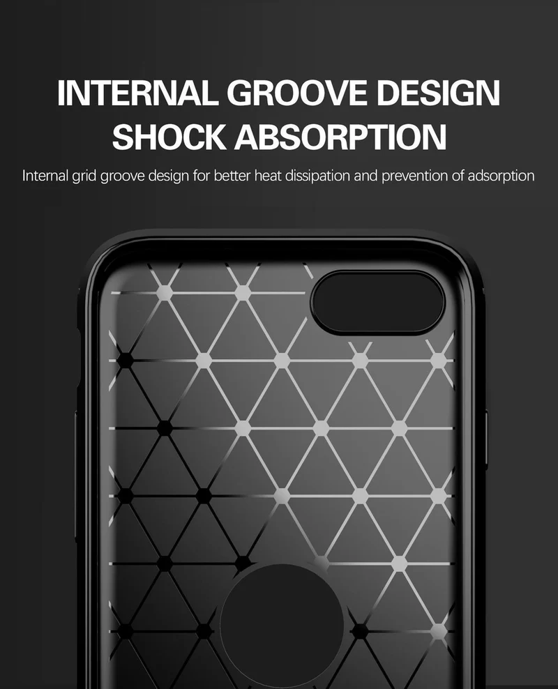 Cadorabo Hülle für Apple iPhone SE 2020 Schutzhülle aus flexiblem TPU Silikon in Edelstahl-Karbonfaser Optik